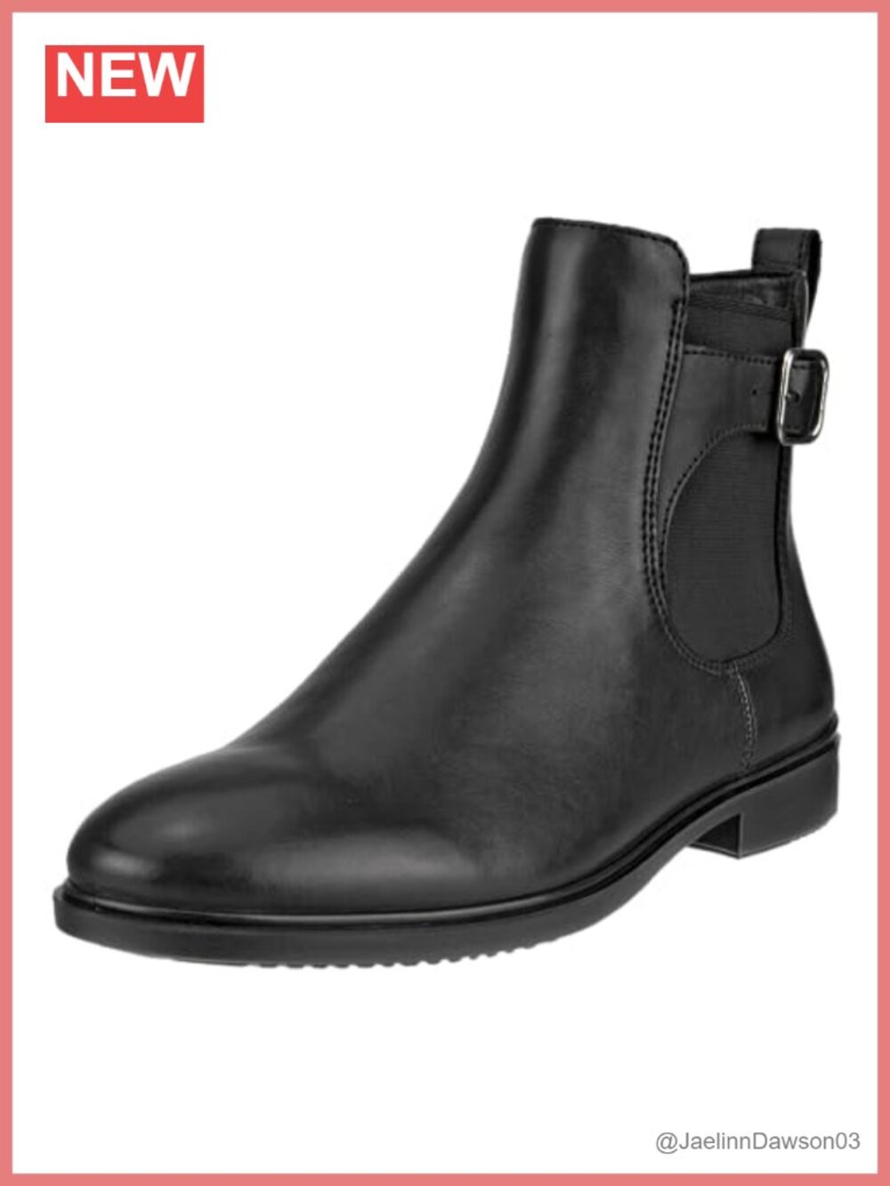 ECCO Chelsea Ankle Boots Leather Pull-On Comfort Heels